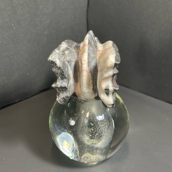 Natural Carved Dragon Head Skull Botswana gate Quartz Crystal 267g - Picture 5 of 6